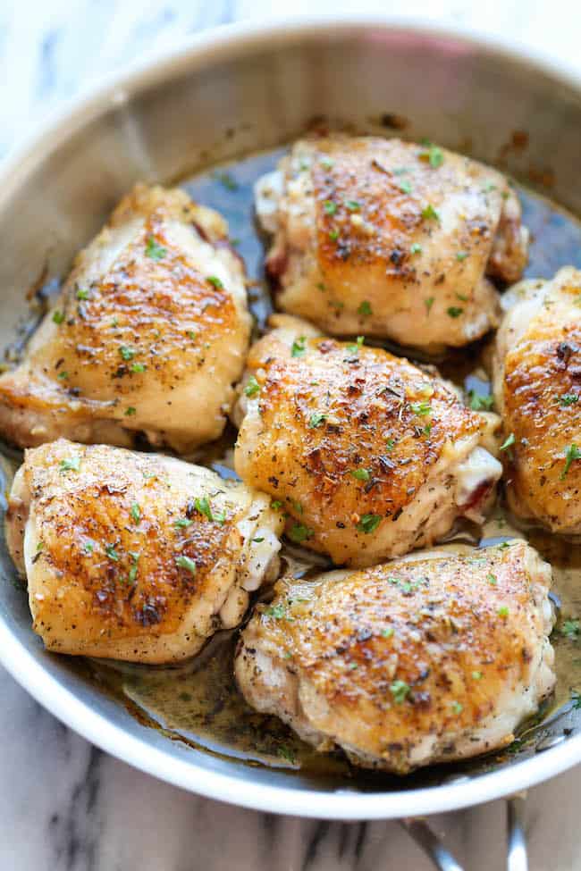 Garlic Brown Sugar Chicken with Fresh Herbs - Appetizer Girl