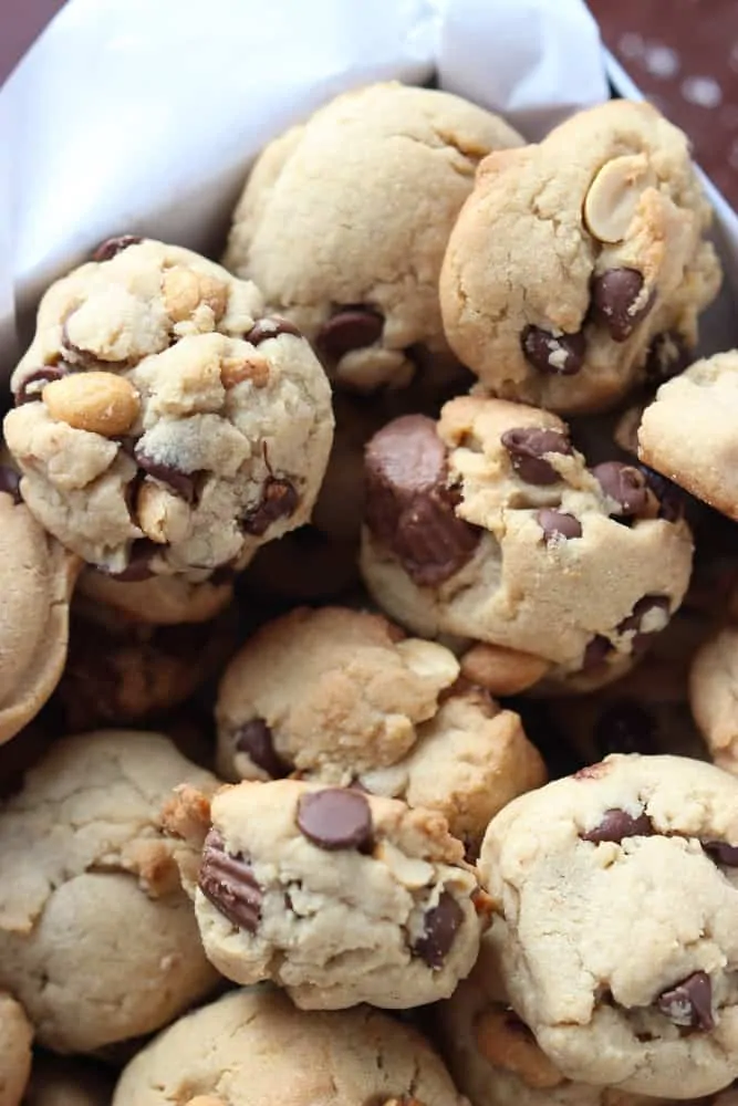 Peanut and Chocolate Chip Cookies with Honey Roasted Peanuts