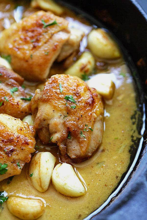 Easy creamy garlic chicken recipe 