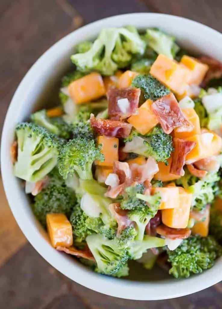 Broccoli with Bacon Salad Tasty