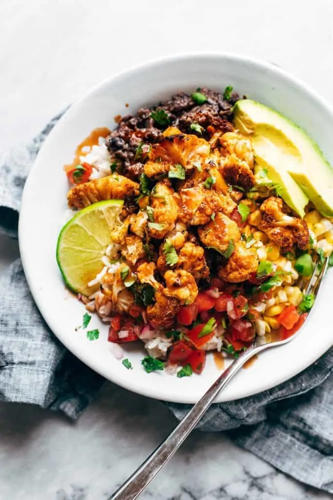 Cauliflower Burrito Bowls