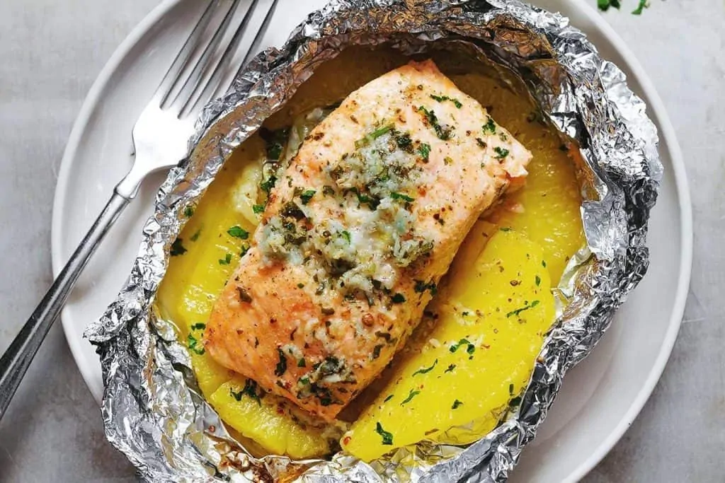 salmon in foil