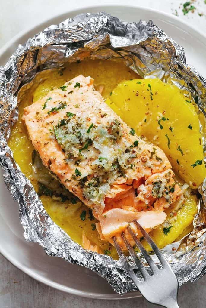 salmon with foil
