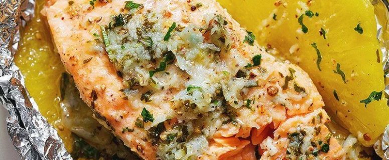 salmon with foil