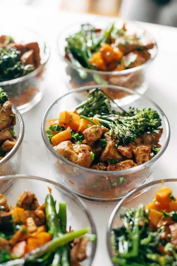 Chicken-Sweet Potato Meal in Bowls