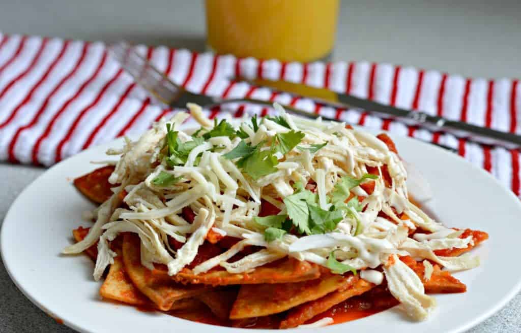 Chilaquiles with Sredded Chicken