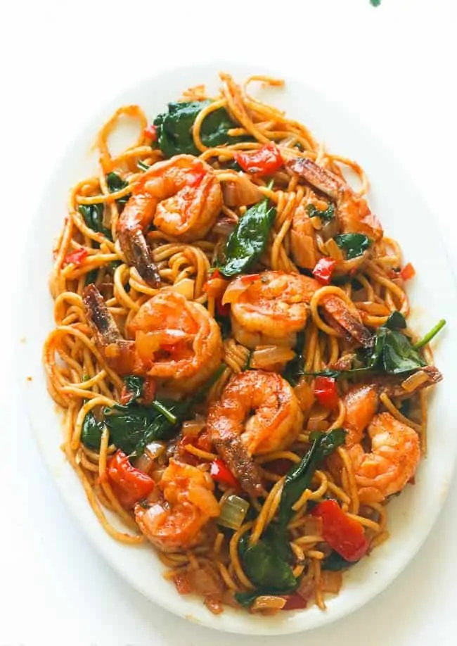 Spicy Shrimp Spaghetti