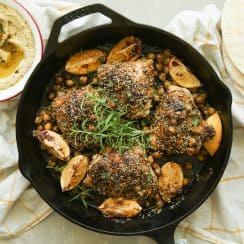 Crispy Chicken Thighs with Za'atar and Lemon