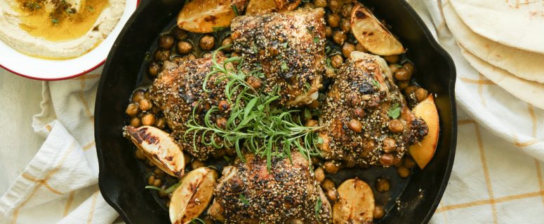 Crispy Chicken Thighs with Za'atar and Lemon