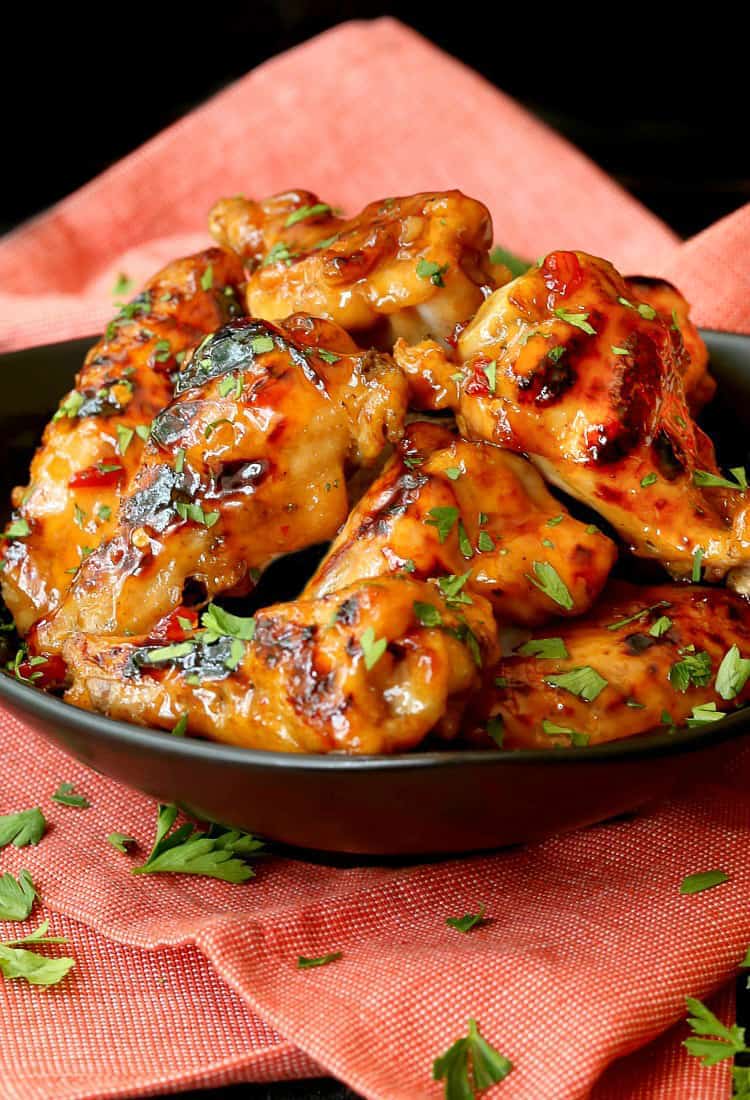 Slow Cooker Sticky Chicken Wings - Appetizer Girl