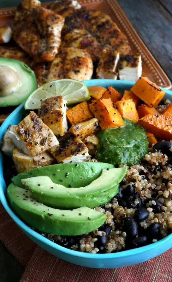 Chicken Sweet Potato and Quinoa-Bowls