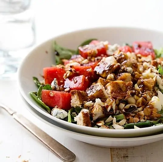 Watermelon Chicken and Balsamic Salad