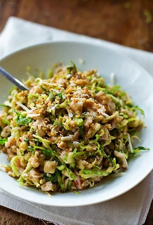 Brussels Sprouts with Chicken Salad