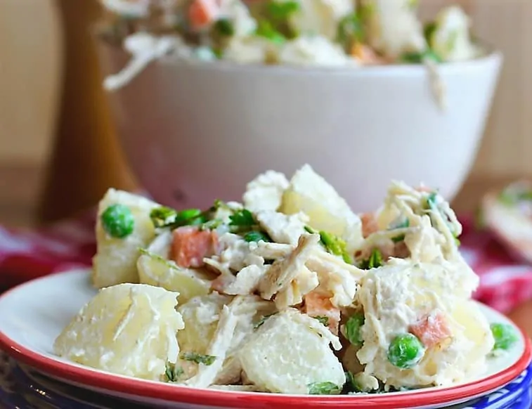 Potato Chicken and Apple Salad