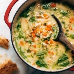 Creamy Lemony Chicken with Spinach Soap