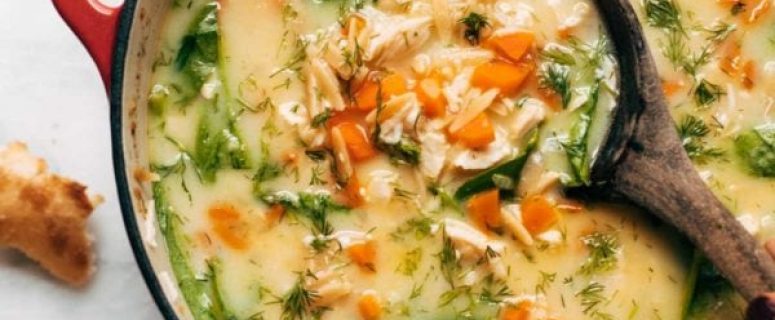 Creamy Lemony Chicken with Spinach Soap