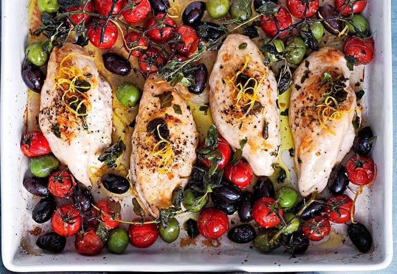 Chicken with Tomatoes and Olives real simple